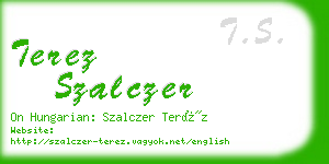 terez szalczer business card